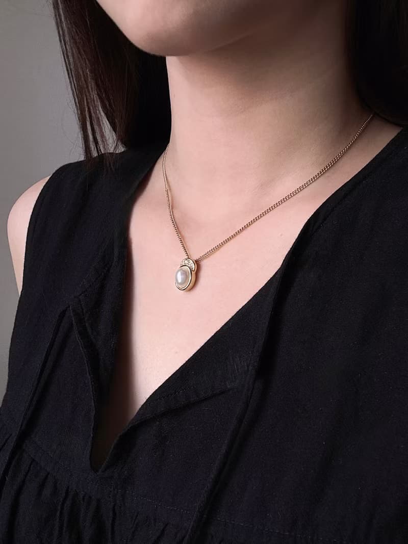 中古正品Christian Dior 80年代迪奧小珍珠項鏈頸鍊 古董珠寶送禮