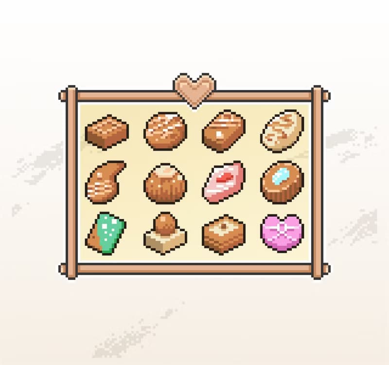 【數位】Twitch小奇點及訂閱者徽章/忠誠徽章套圖/像素風/巧克力