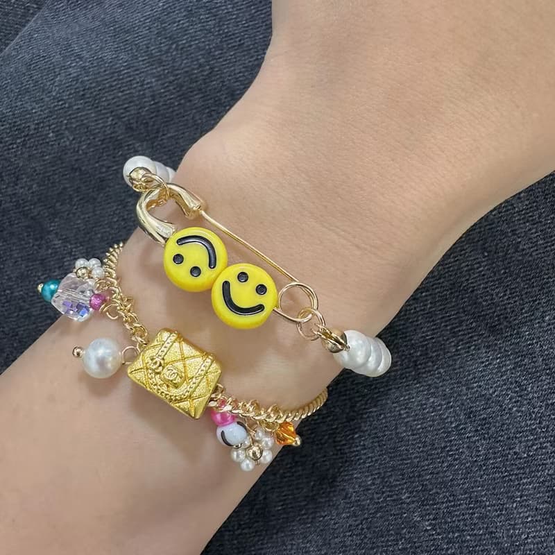 【熱賣】水晶 可愛 串珠 手袋 小包 珍珠手鍊 | Y2K 千禧風飾