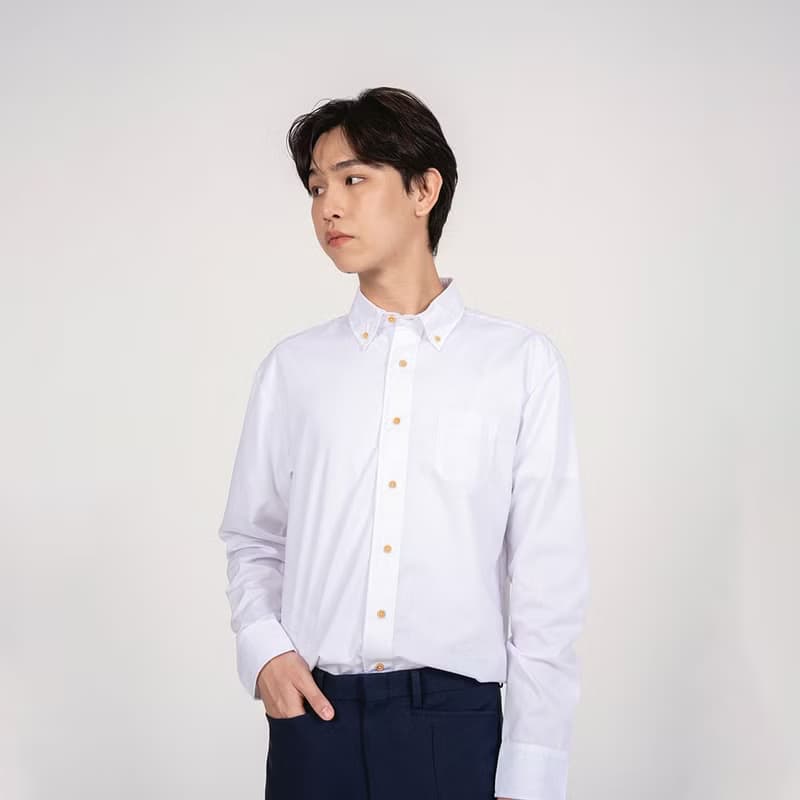 BASIC // white // men shirt slim fit