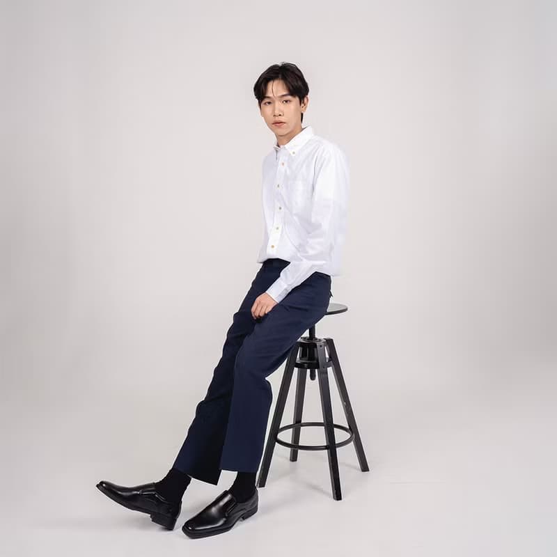 BASIC // white // men shirt slim fit