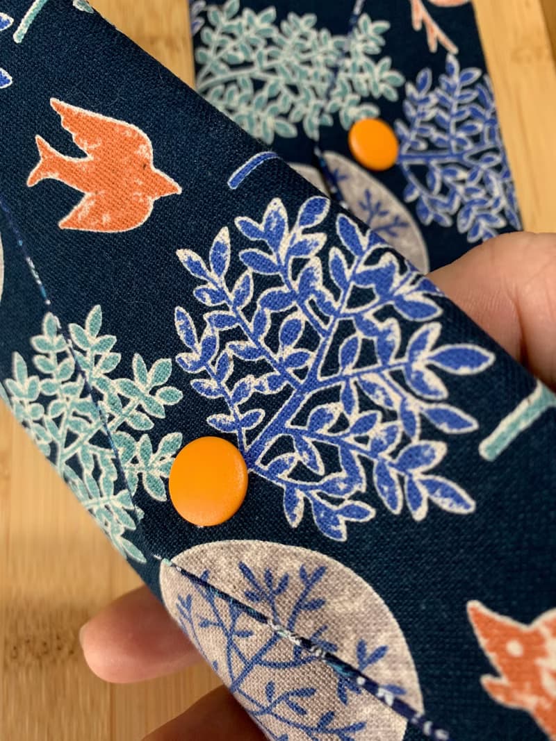 文青風環保純棉筷袋 ~ 竹林深處 沈穩藍 潮物 收納 手作餐具袋 禮
