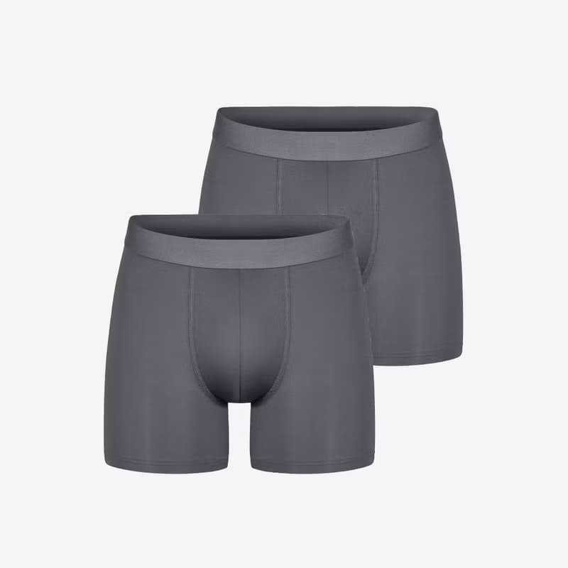 北歐極簡 - 2入組 - ACTIVE Boxer Brief 速乾除臭四角內褲 灰