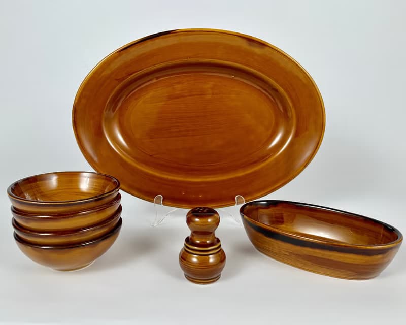 復古餐具 St Clement 陶瓷大型餐具 66 件來自法國