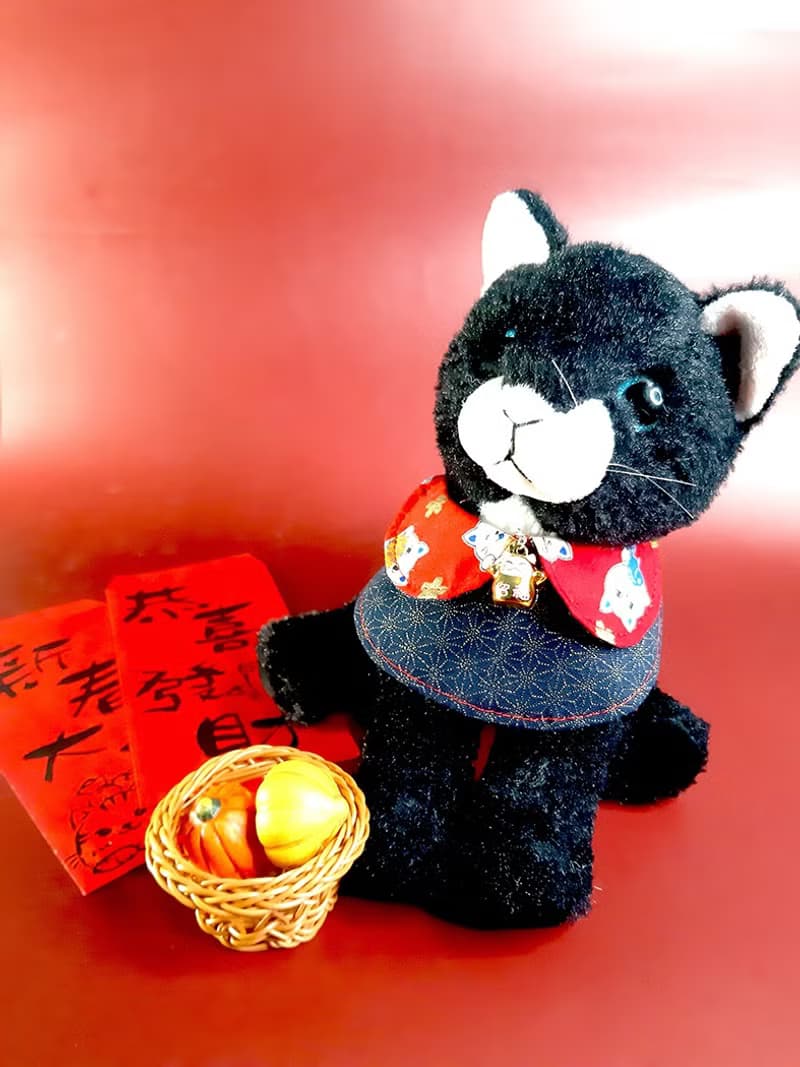 主子賣萌-萌寵招財系列-雙面領巾(招財貓)