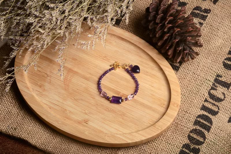 【神山晶礦】糖果形狀紫水晶手鍊