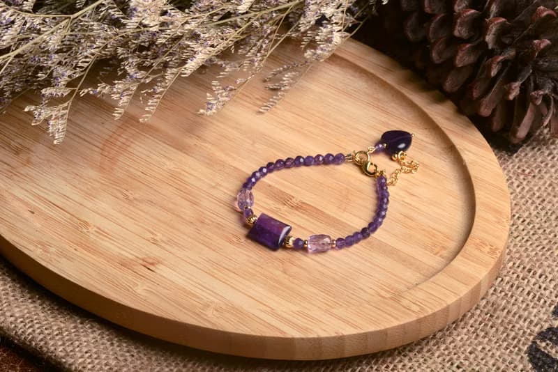 【神山晶礦】糖果形狀紫水晶手鍊