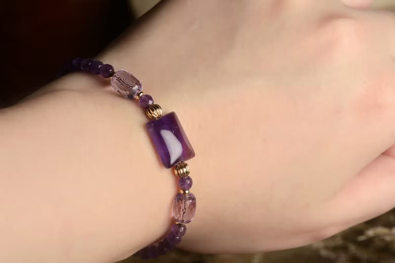 【神山晶礦】糖果形狀紫水晶手鍊