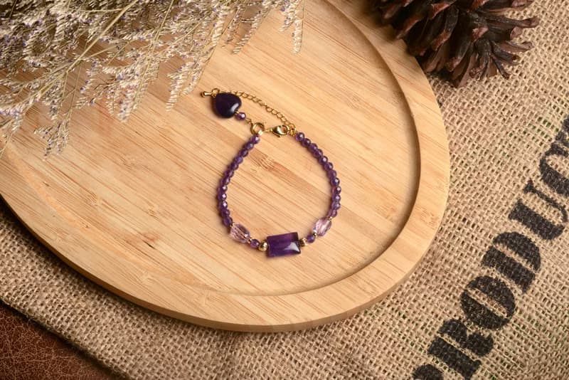 【神山晶礦】糖果形狀紫水晶手鍊