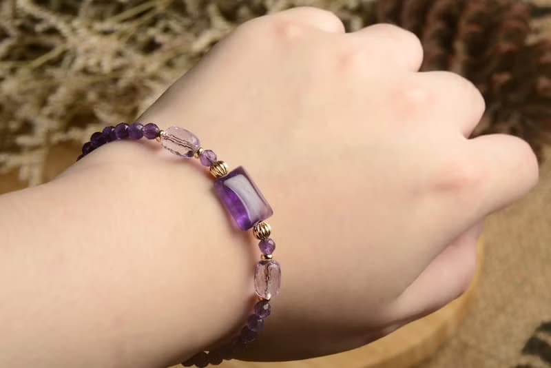 【神山晶礦】糖果形狀紫水晶手鍊