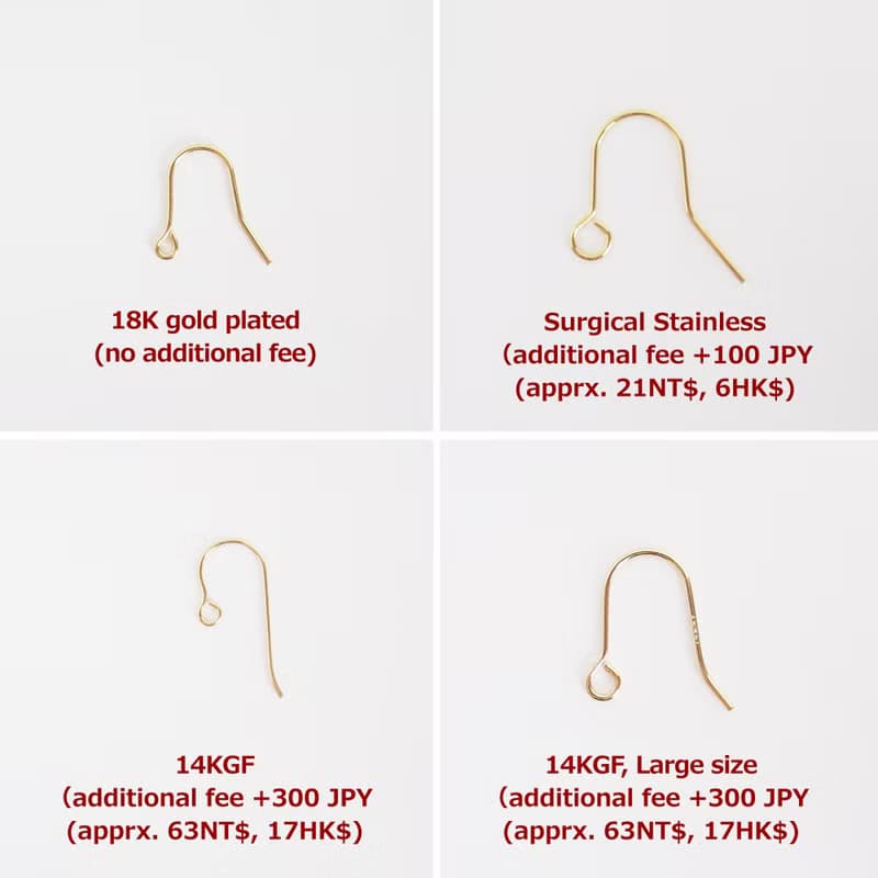 雙顆石榴石 手作水引耳環 曼荼羅結