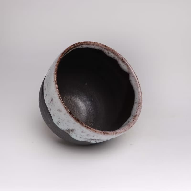明芽窯 l 炫黑白雙掛釉水杯 H2