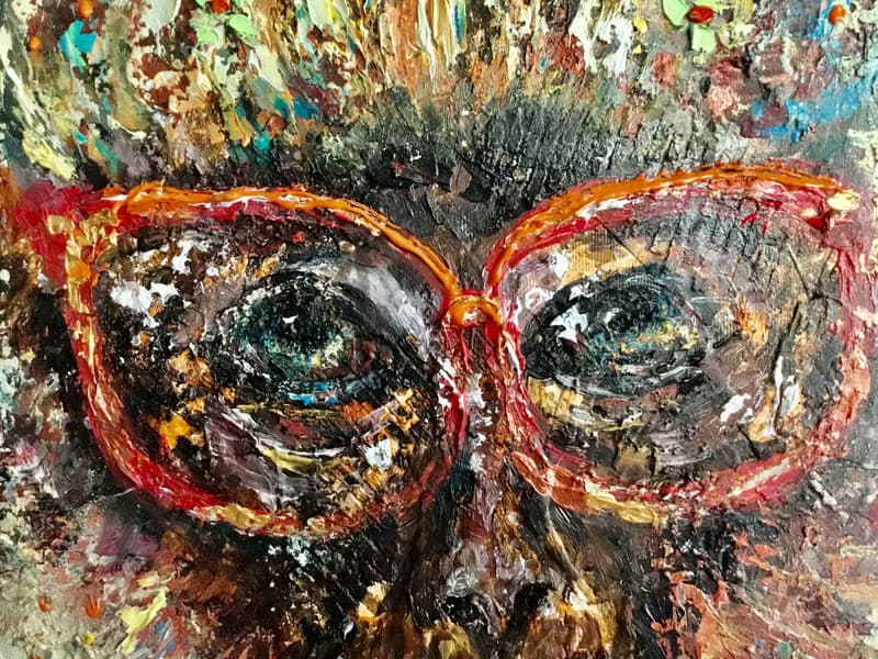 Colourful monkey in glasses