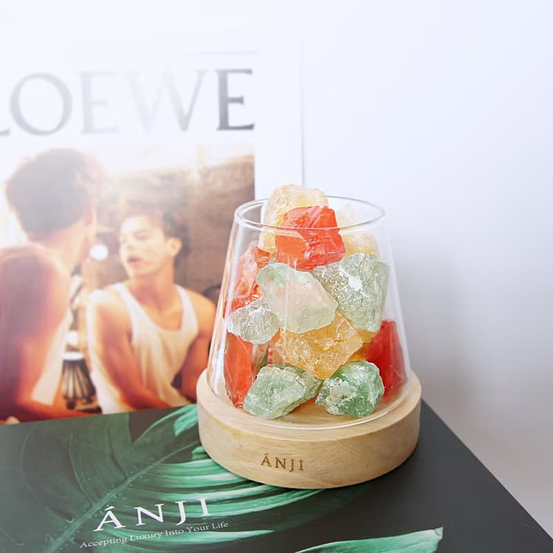 【驚喜包】ANJI 水晶岩燈 + 精油組合優惠價 共兩瓶精油 禮物