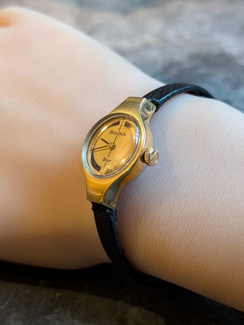 Dior 稀有款 古董錶金色 機械手上鍊錶 manual winding