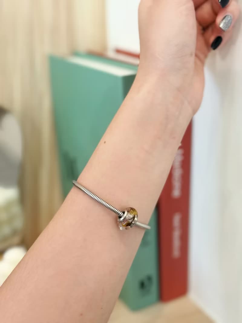不鏽鋼 潘朵拉 胎毛紀念品 蛇骨鏈