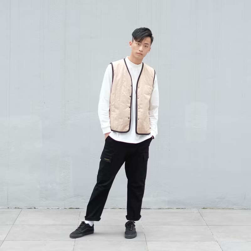 雙面夾棉背心 Quilted Vest/情侶服/簡約/秋冬/工裝/外套