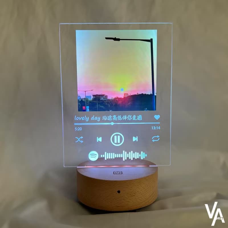 【香港製作】Spotify夜燈藍牙喇叭 | 便攜式藍芽喇叭 | 情人節禮