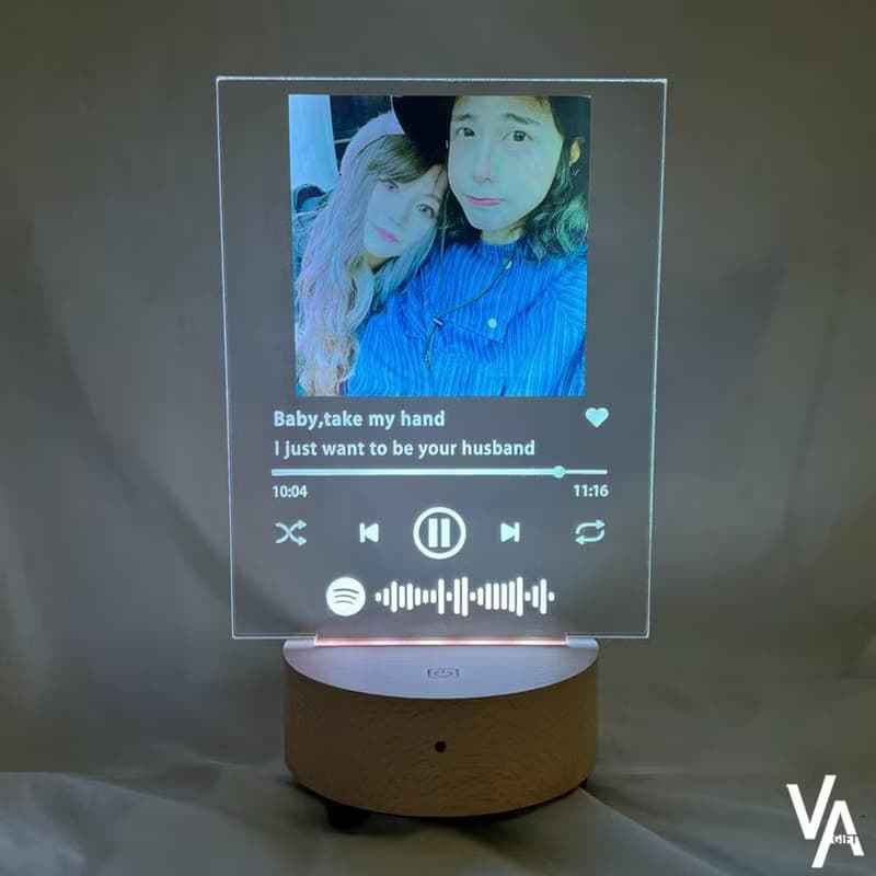 【香港製作】Spotify夜燈藍牙喇叭 | 便攜式藍芽喇叭 | 情人節禮