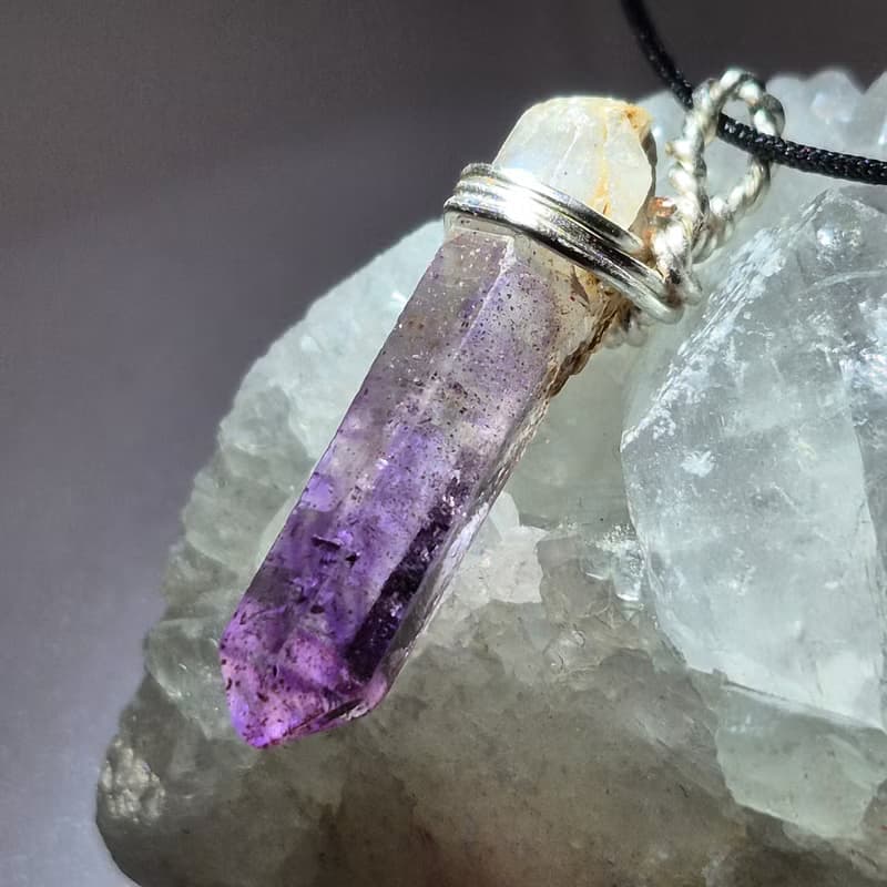 •超七小精靈2• 超七水晶 水晶原礦吊墜 手作繞線