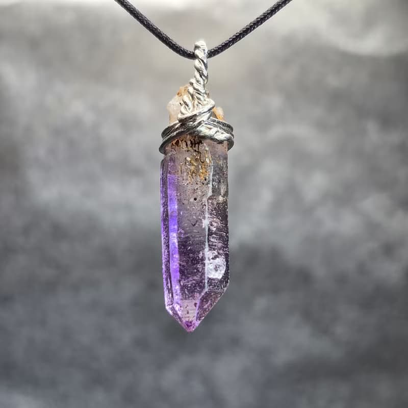 •超七小精靈2• 超七水晶 水晶原礦吊墜 手作繞線