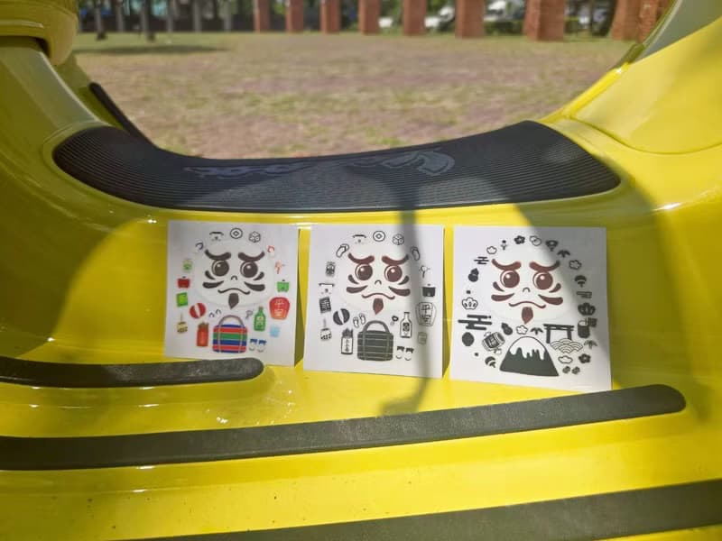 Taiwan獨家達磨だるま 車貼 文具 筆電 手機殼 行李箱 貼紙
