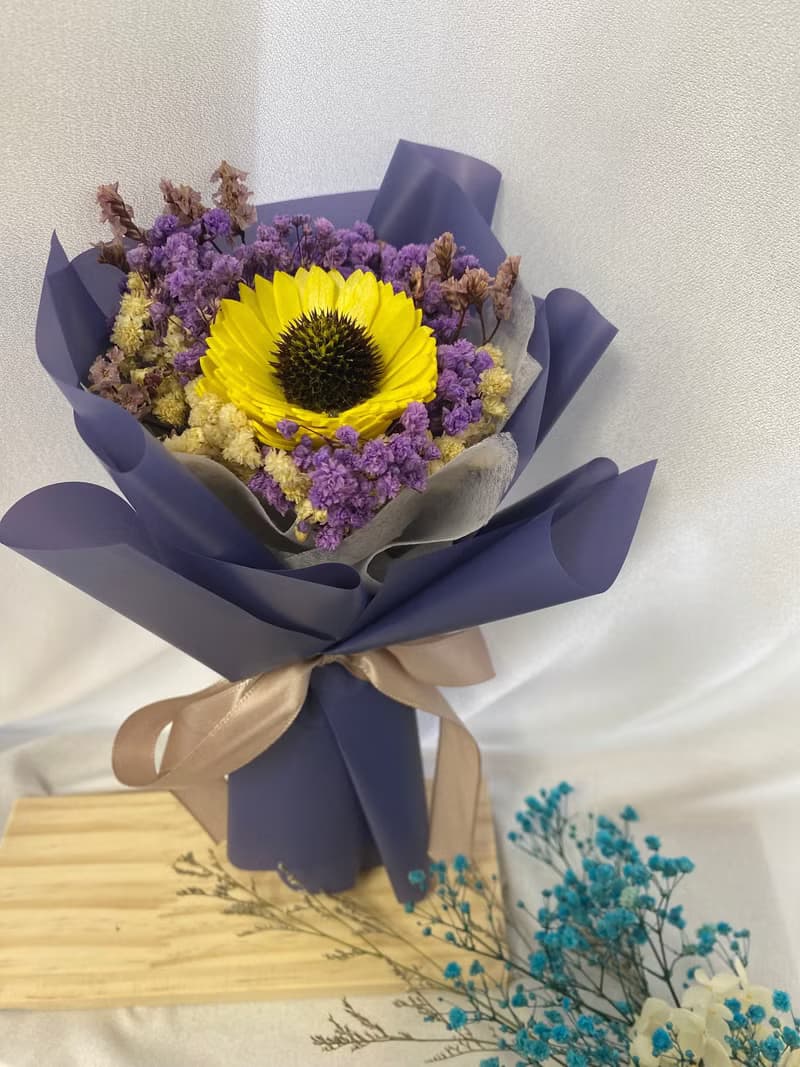 可擴香向日葵花束 畢業花束 畢業禮物 生日禮物 永生花束
