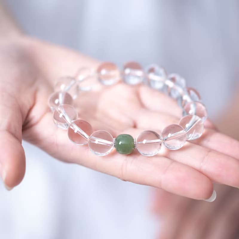 白水晶和田玉手鍊