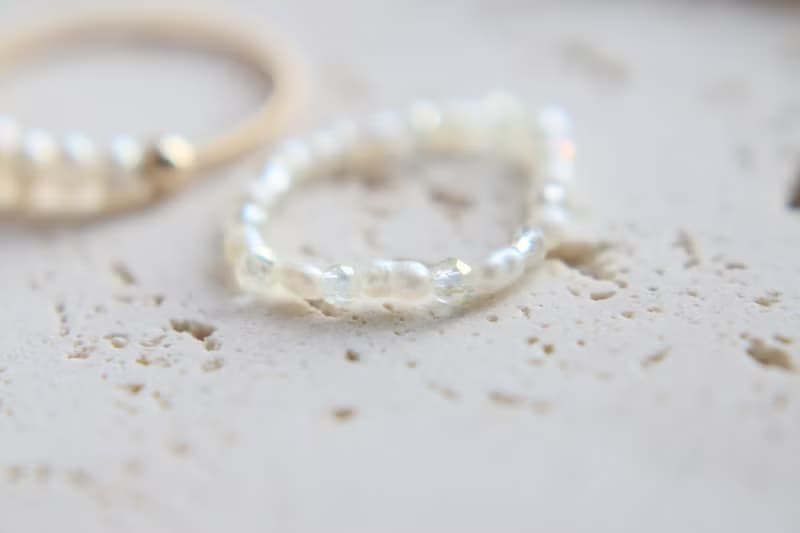 戒指 珍珠 金髮晶 - 紀念日 -