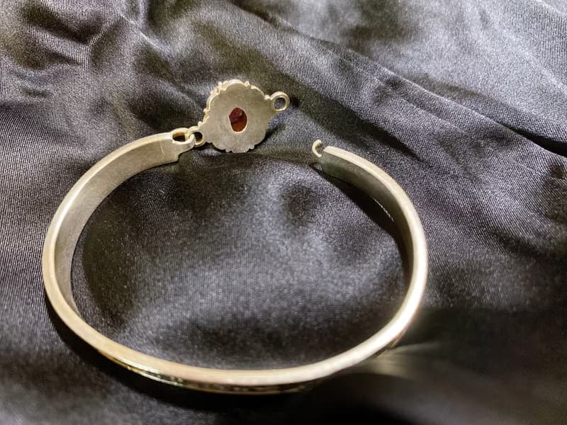 天然 石榴石 手環 尼泊爾 手工製 925純銀