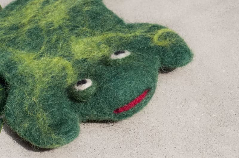 情人節禮物民族風森林系羊毛氈杯墊 動物 動物杯墊-青蛙吸水杯墊