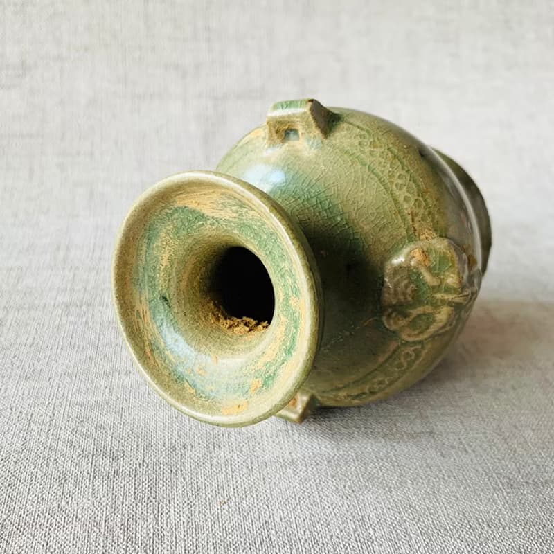 中國 唐宋時期越窯清瓷壺│釉面青碧 潤澤晶瑩 古件收藏