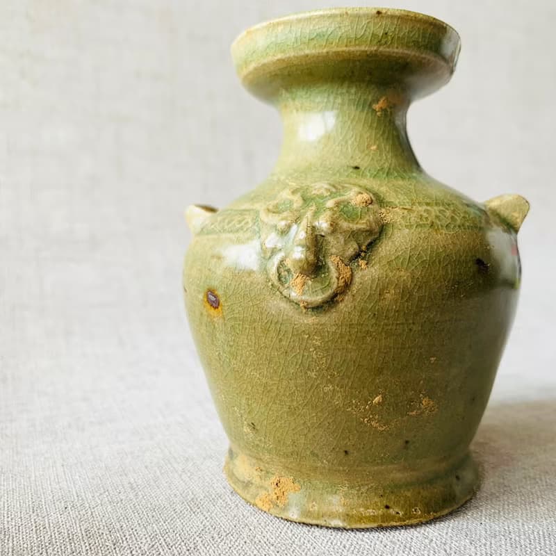 中國 唐宋時期越窯清瓷壺│釉面青碧 潤澤晶瑩 古件收藏