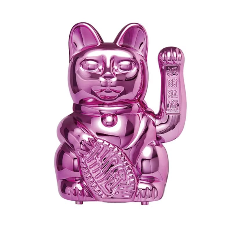 Jumbo Lucky Cats 特大號幸運繽紛自動招手招財貓-幸運桃紅色