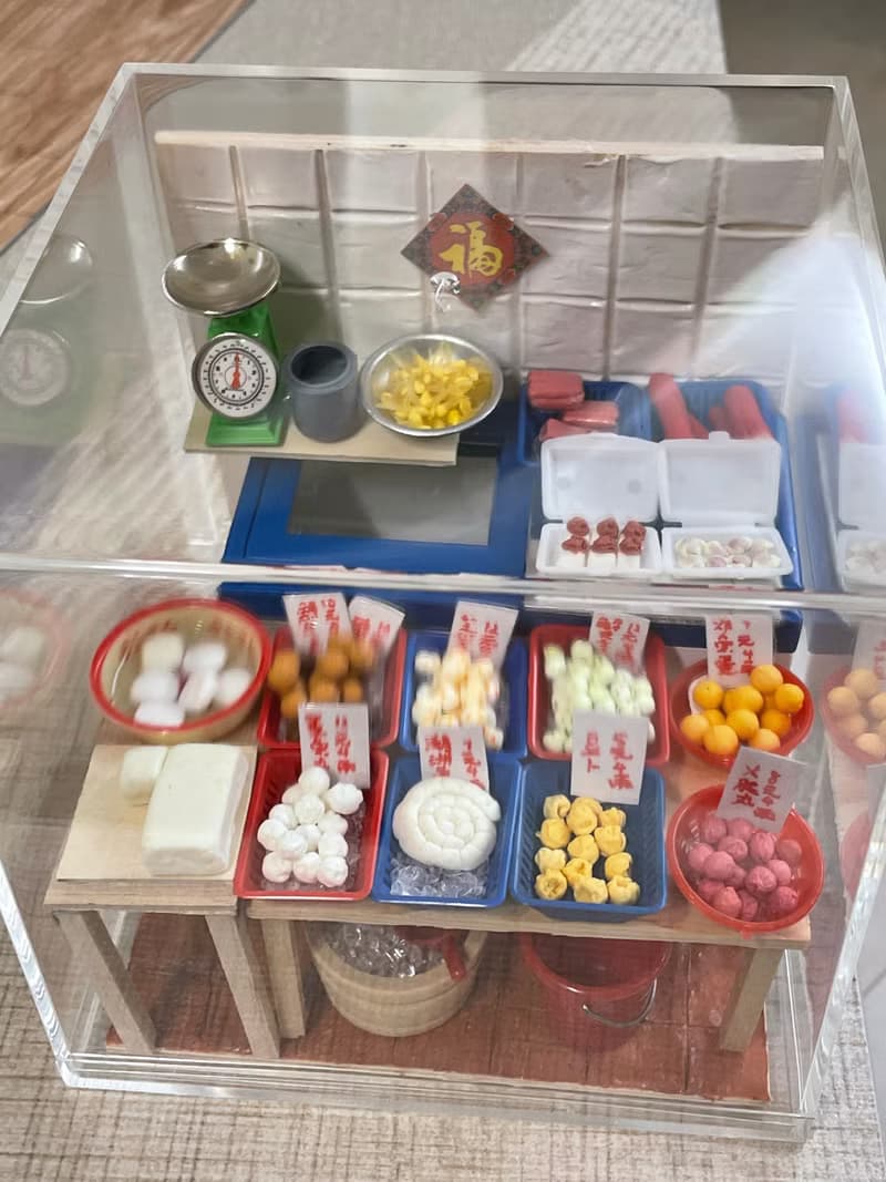 袖珍港式街市魚蛋豆腐檔小場景