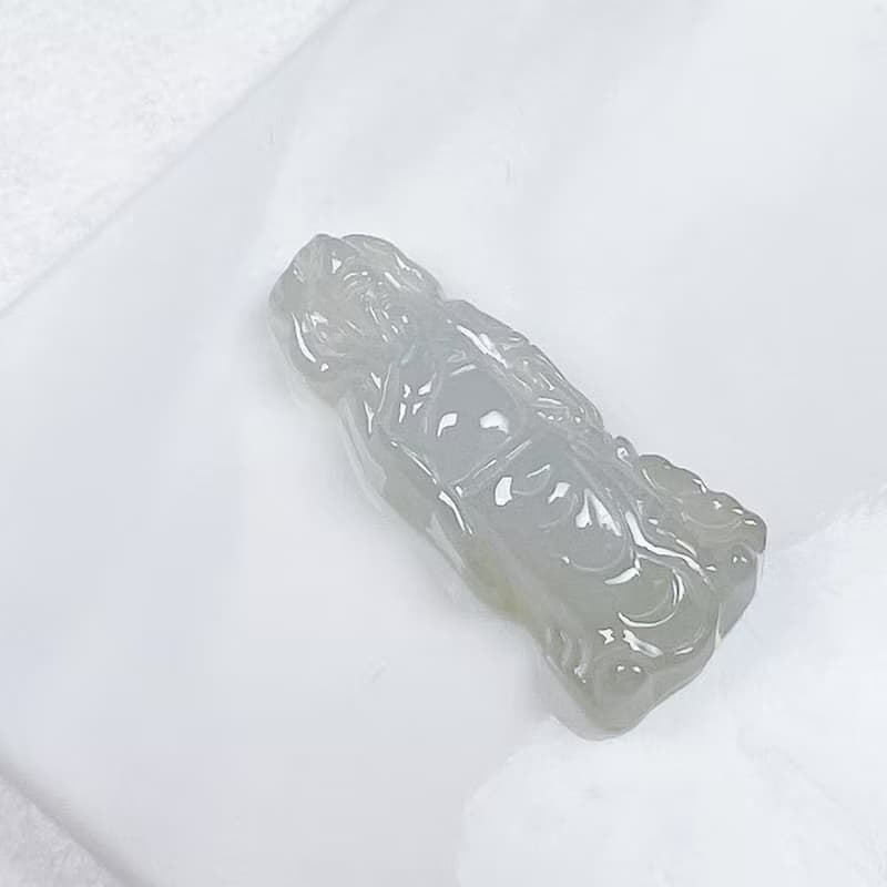冰種翡翠關公 | 天然緬甸A貨翡翠 | 送禮