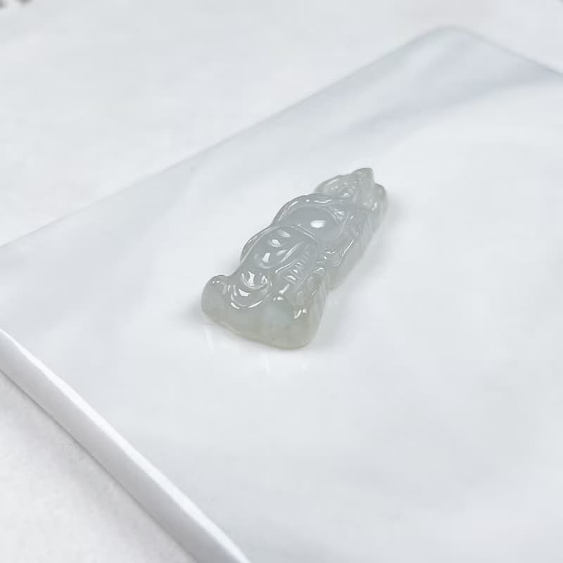 冰種翡翠關公 | 天然緬甸A貨翡翠 | 送禮