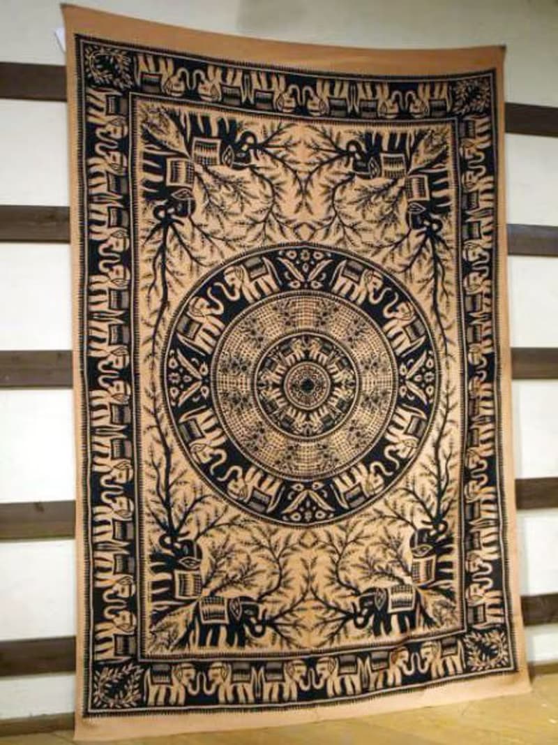 Jungle Mandala Bed Cover Multi Cloth