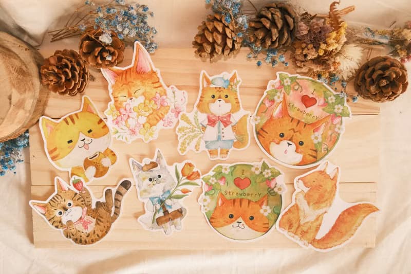 Mr.307 小七先生 - 透明底防水霧面貼紙