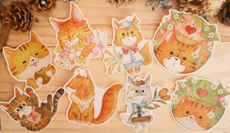 Mr.307 小七先生 - 透明底防水霧面貼紙