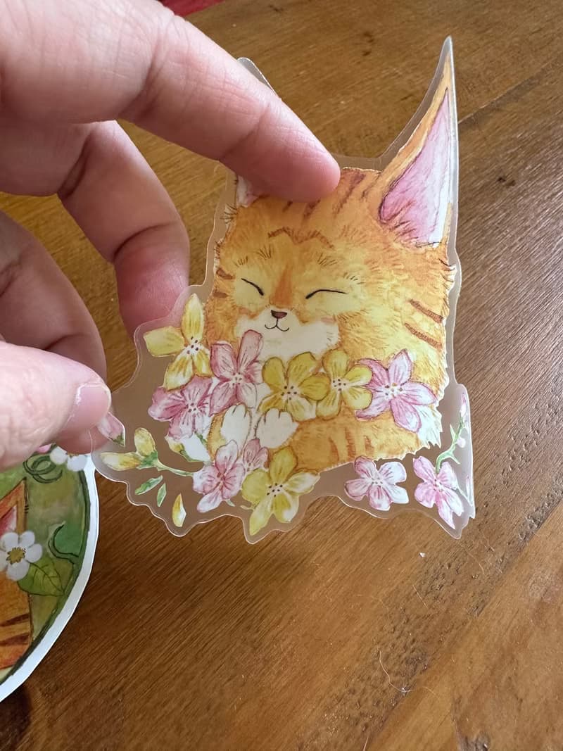 Mr.307 小七先生 - 透明底防水霧面貼紙