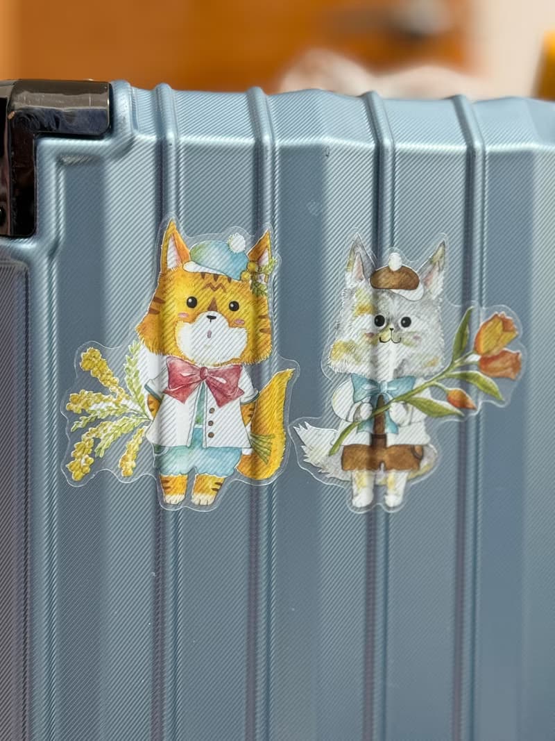 Mr.307 小七先生 - 透明底防水霧面貼紙