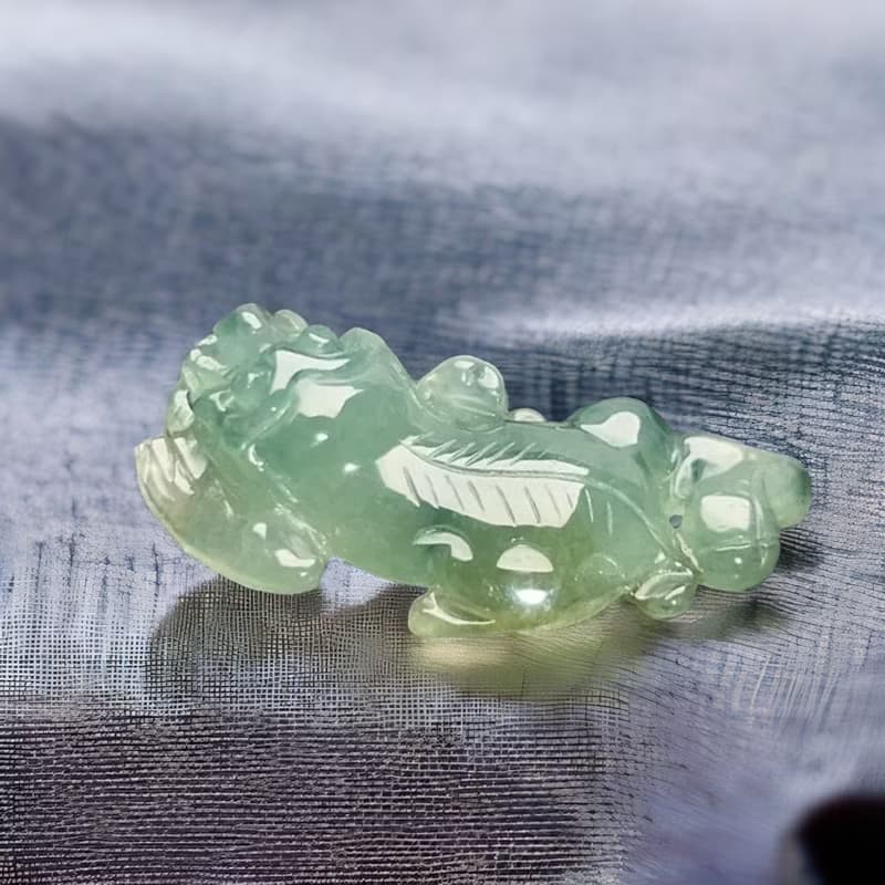 冰綠翡翠貔貅吊飾 | 天然緬甸玉翡翠A貨