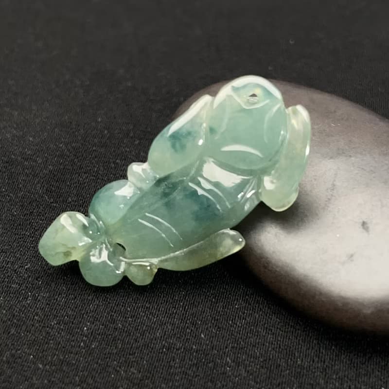 冰綠翡翠貔貅吊飾 | 天然緬甸玉翡翠A貨
