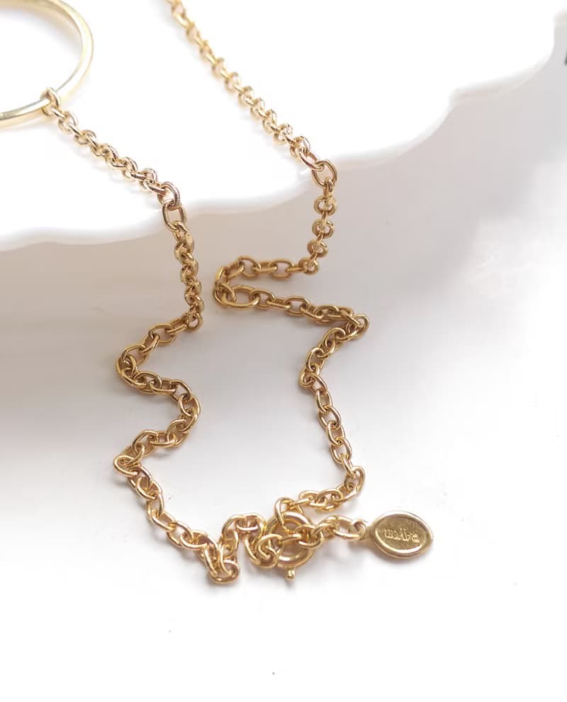 【西洋古董飾品 】AVON  1977年Gilded Circles 五環圈圈 項鍊