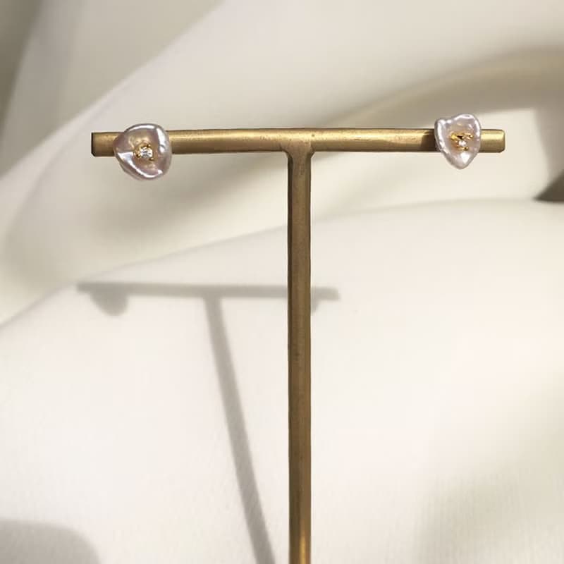K14gf Keshi Pearl Earrings