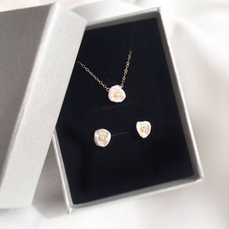 K14gf Keshi Pearl Earrings