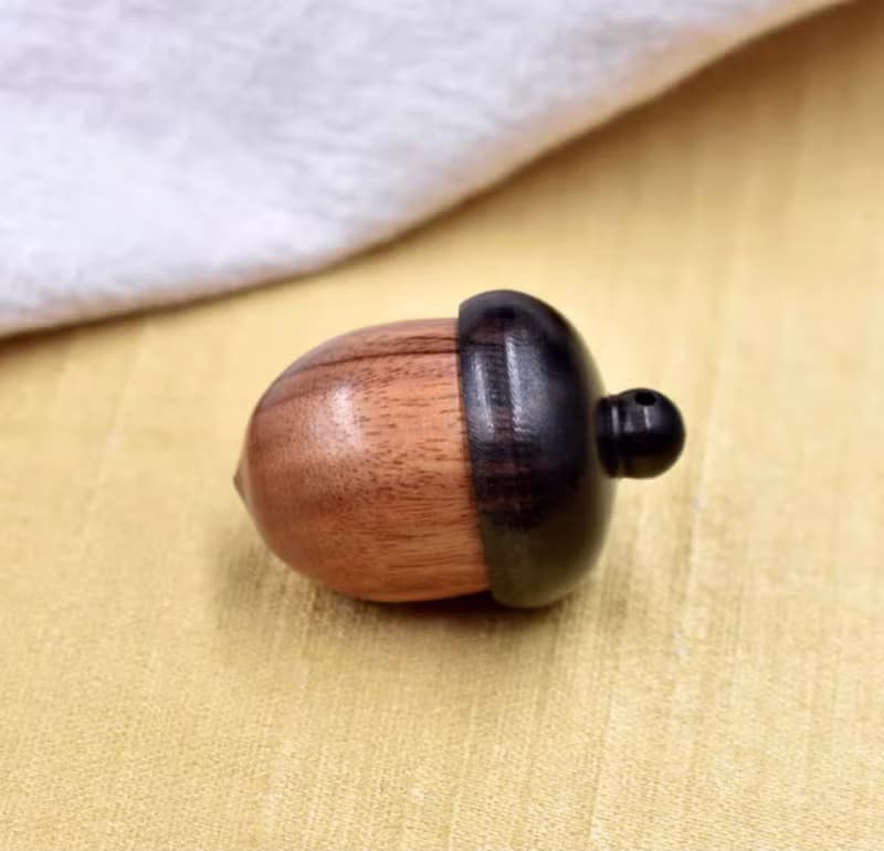 辟邪保平安 I檀木松果迷你盒子 I吊墜 31*22mm I情人節 I生日禮物