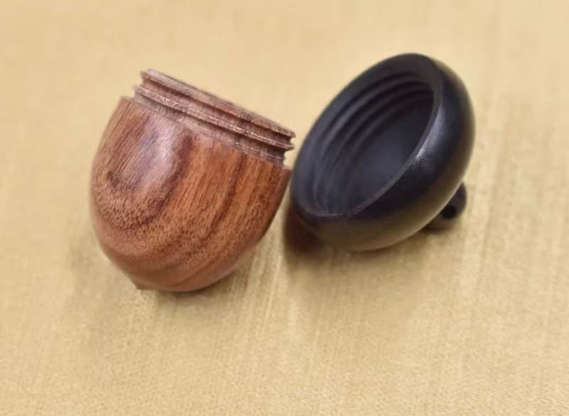 辟邪保平安 I檀木松果迷你盒子 I吊墜 31*22mm I情人節 I生日禮物