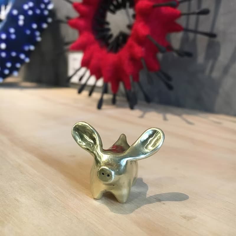 長耳金豬~青冶金工手作的詩限量療癒發財金豬,限量10隻,特價中